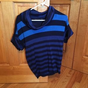 Blue striped sweater shirt
